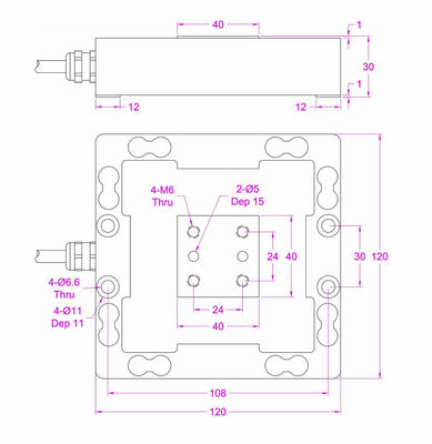 Multi-axis Load Cell 45lbf 67lb 112lb 225 lbf 450lbf 1.12klb 3 Axis Force Sensor