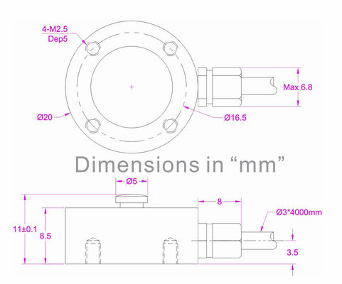 Button Load Cell 1klb 500lb 100 lbf 50lb 20 lb 10lbf Compression Force Sensor