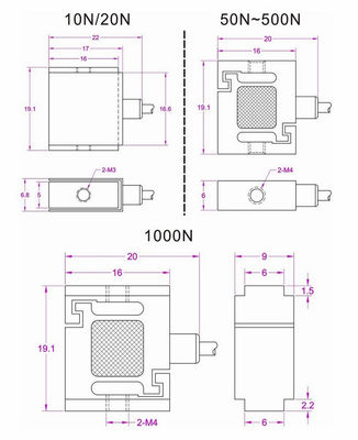Micro Force Sensor 2lbf 5lb 10 lb 20lb 50 lbf 100lb 200 lb Miniature Force Transducer