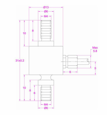 M4 Threaded Inline Load Cell 50N 100N 200N 500N Miniature Tension Compression Force Sensor