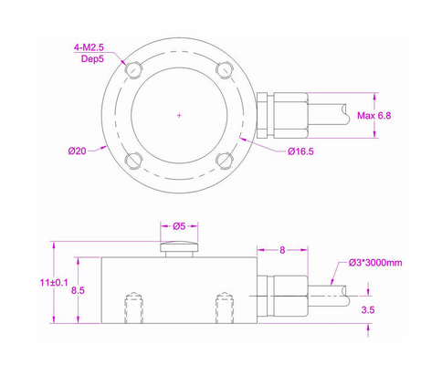 10kg Small Size Button Type Loadcell 20kg Miniature Button Load Cell 50kg
